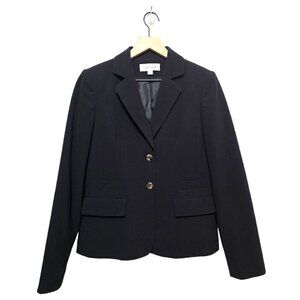 Calvin Klein Luxe Stretch 2 Button Notch Lapel Long Sleeve Blazer Sz 6